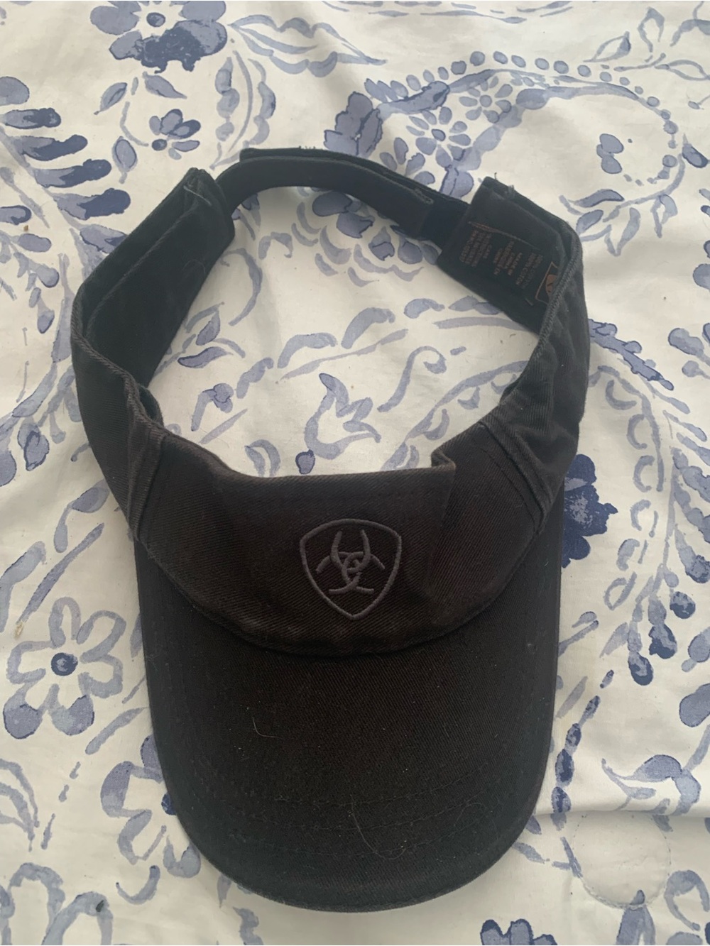 4/$20 Ariat Black Visor with Orange Logo Trim A15